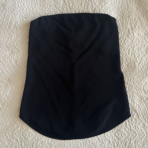 Theory Black Strapless Top with Interior Corset Bra Sz 0